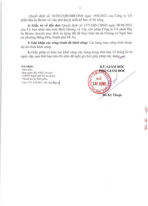 Giấy phép xây dựng Bcons City