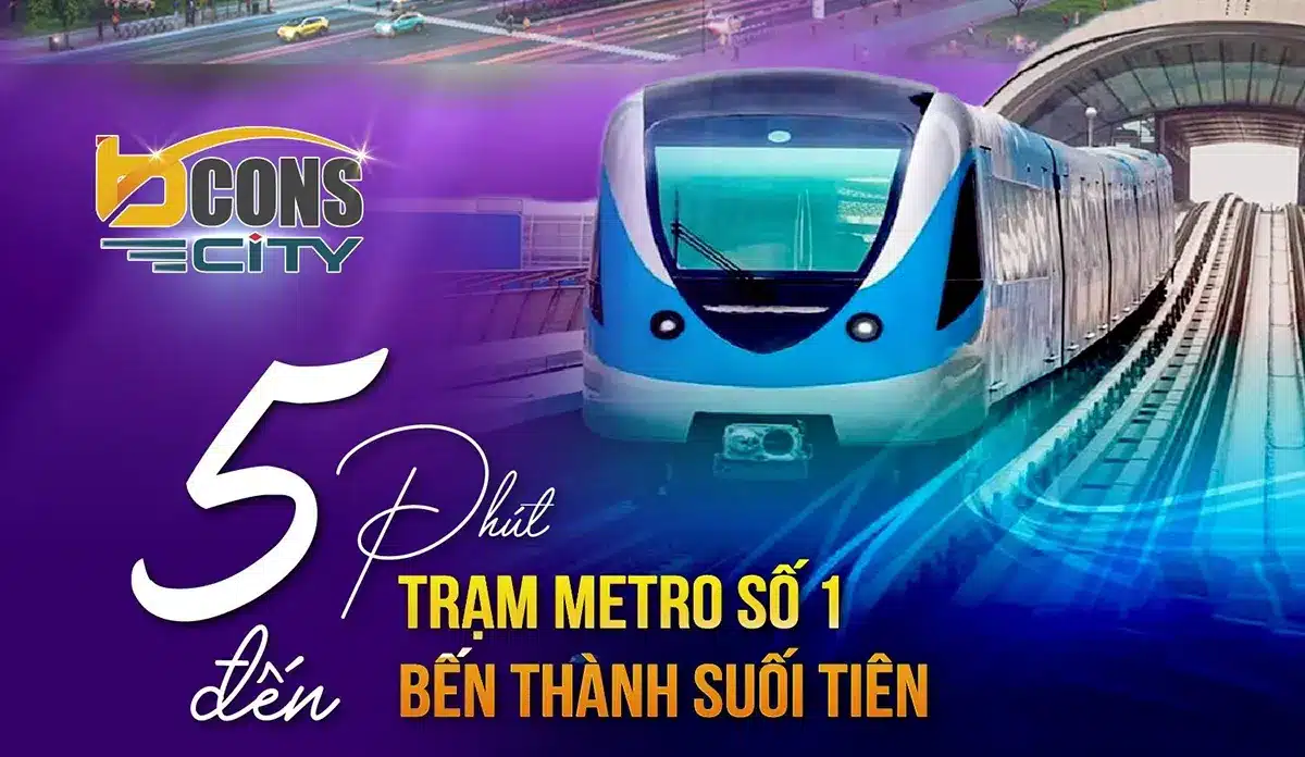 5 phút đến tram Metro số 1 Bến Thành - Suối Tiên